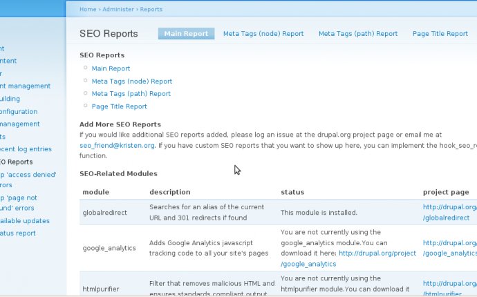 Drupal SEO modules