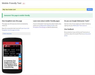 Mobile-friendly Google