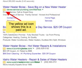 pay-per-click Ad icon
